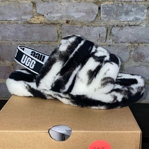 UGG Fluff Yeah Slides Kids- Marble